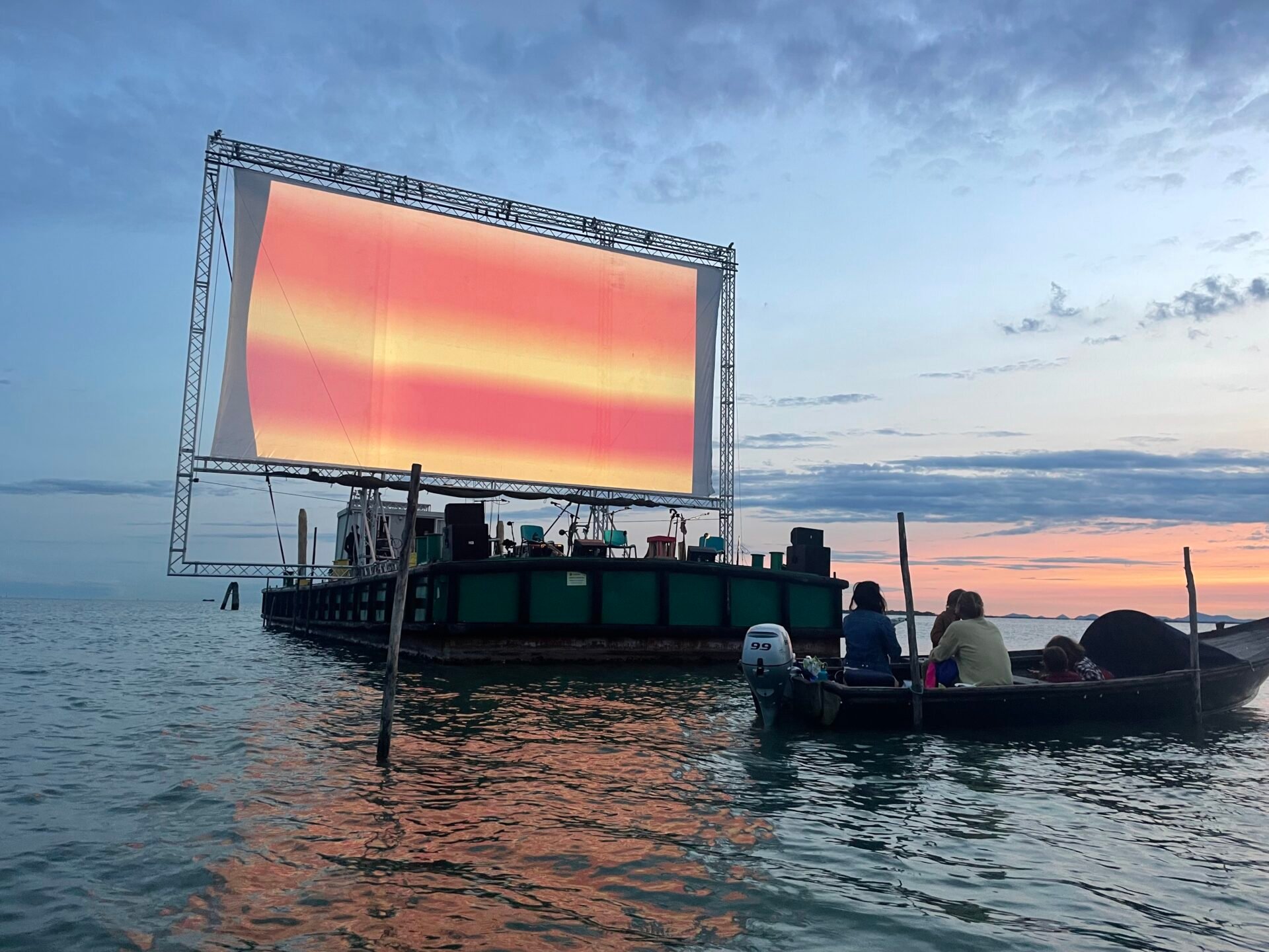 Cinema all'aperto, Barc-in di Venezia. Foto @erikamattio 